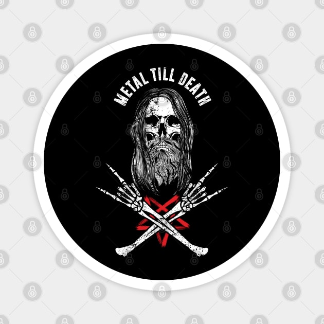 Metal Till Death Magnet by monolusi